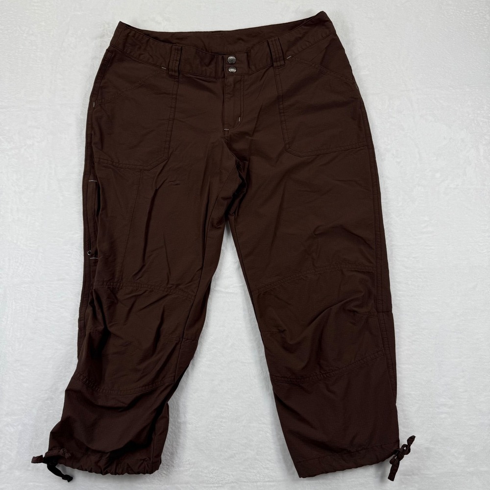 Patagonia Women's Brown Capri Hiking Pants Size 10‎ Drawstring Hem Lightweight